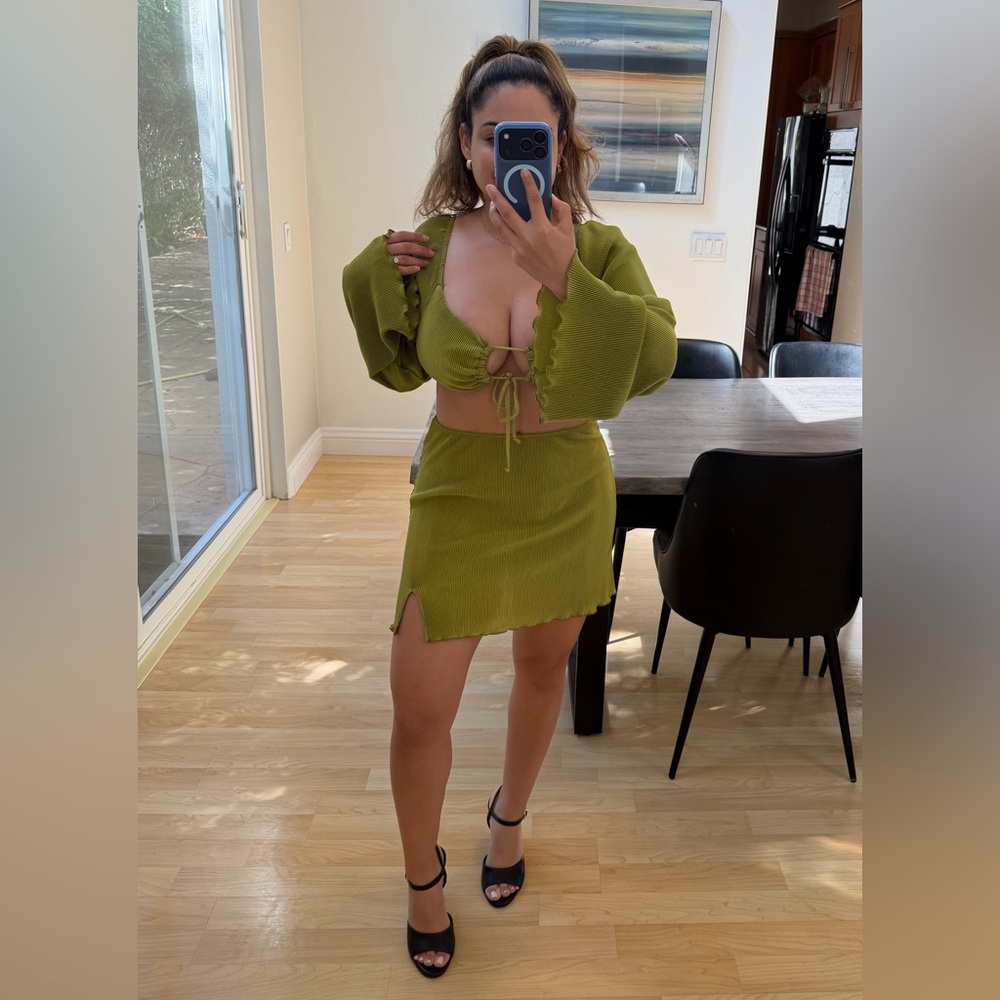 Wild Fable Green Ribbed 2-Piece Set – Size S